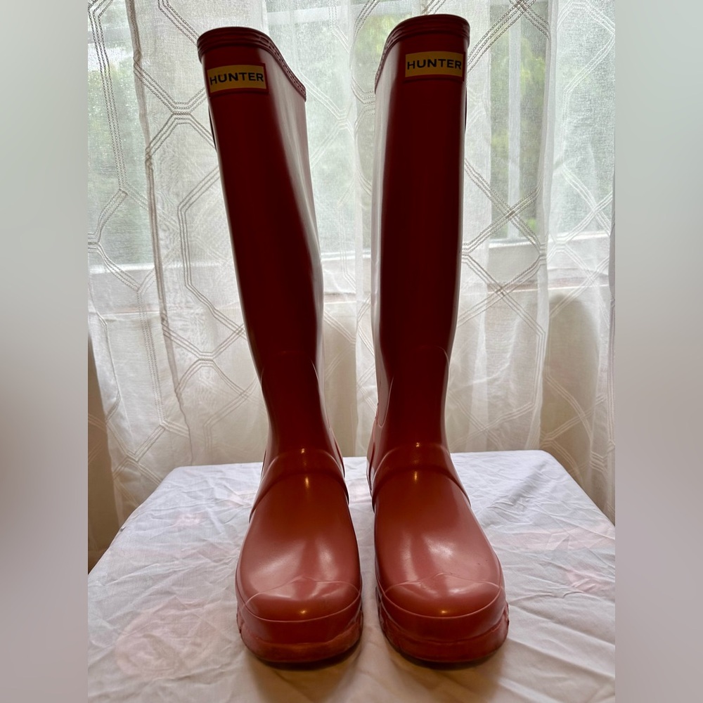 Women's Hunter Tall Pink Rain Boots